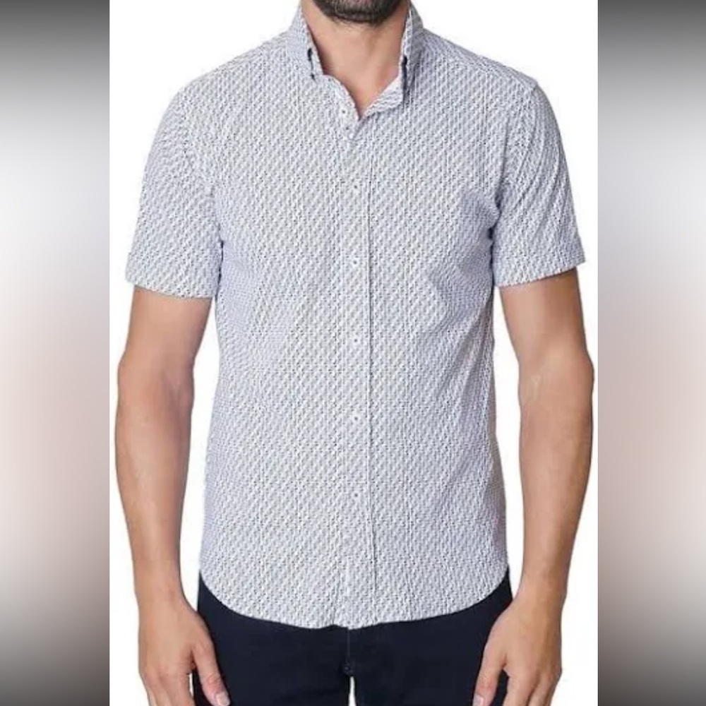 Robert Graham Moyer Taylor fit short sleeve sz L